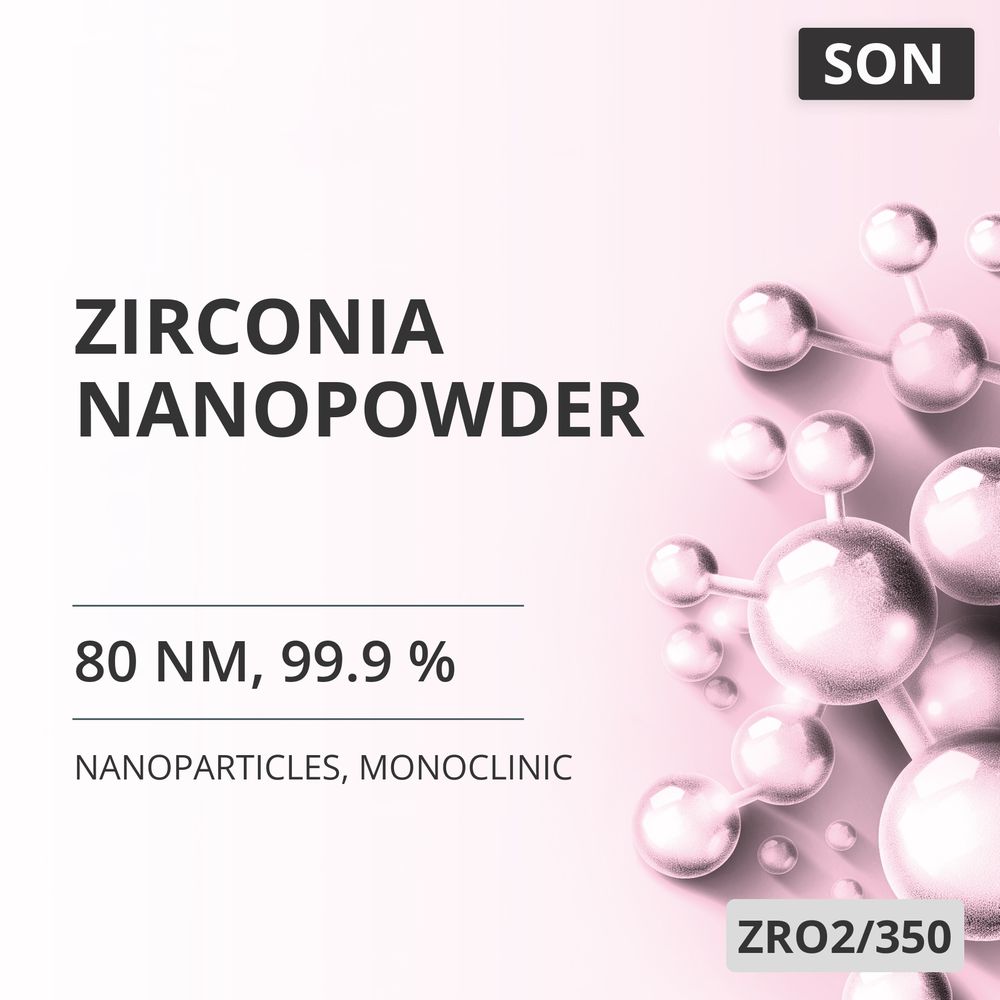Zirconia Nanopowder, 80 nm, 99.9 %, Monoclinic (ZRO2/350)