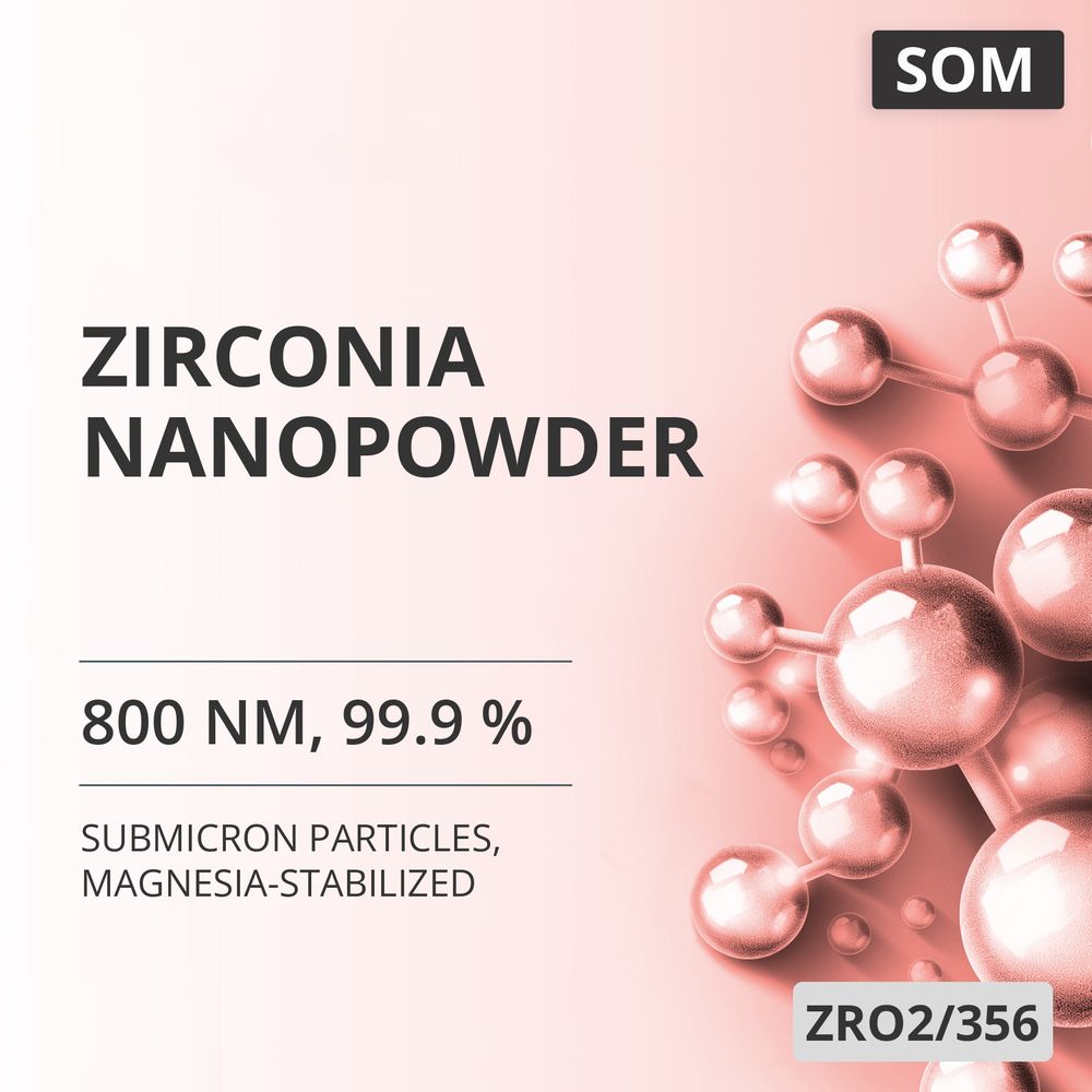 Zirconia Nanopowder, 800 nm, 99.9 %, Magnesia-Stabilized (ZRO2/356)