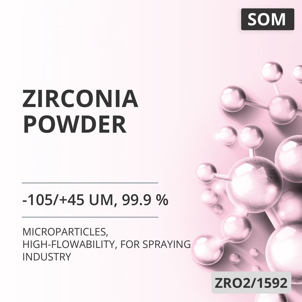 Zirconia Powder, -105/+45 um, 99.9 %, High-Flowability, for Spraying Industry (ZRO2/1592)